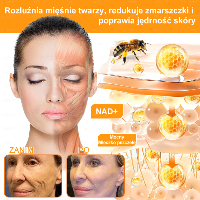 Wykonane i wysłane z Polski 🌟 𝑽𝑳𝑺𝑽𝑳𝑺® Krem z Jadem Pszczoły Kompleksowy Ostatni Dzień 80% ZNIŻKI (Opadająca Skóra, Drobne Zmarszczki, Utrata Jędrności, Płaskie Piersi, Opadające Biodra i Więcej)